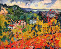 Bougival painting by Maurice de Vlaminck in Reves Collection at Dallas Museum of Art. Dallas, TX.