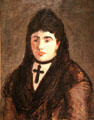 Spanish Woman Wearing a Black Cross painting by Édouard Manet in Reves Collection at Dallas Museum of Art. Dallas, TX.