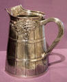 Silver beer pitcher by Bailey & Co. of Philadelphia, PA at Dallas Museum of Art. Dallas, TX.