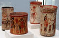 Mayan decorated vessels from Mexico & Guatemala at Kimbell Art Museum. Fort Worth, TX.