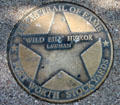 Wild Bill Hickok star on Texas Trail of Fame in Stock Yards historic district. Fort Worth, TX.