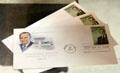 LBJ First Day of Issue envelopes at LBJ Museum. San Marcos, TX.
