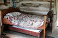 Trundle bed in Kruger log cabin at Pioneer Farms. Austin, TX.