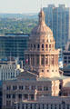 View of Texas State Capitol from Texas Tower of University of Texas. Austin, TX.