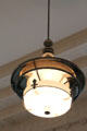 Art Deco ceiling lamp inside Gonzales Historical Memorial. Gonzales, TX.