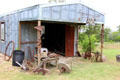 Corrugated iron blacksmith shop at Pioneer Village. Gonzales, TX.