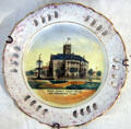 Commemorative plate depicting Comal County Court House in New Braunfels, TX at Conservation Plaza. New Braunfels, TX.