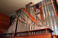 Organ pipes in First Protestant Church at Conservation Plaza. New Braunfels, TX.