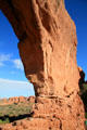 View of North Window from center at Arches National Park. UT.