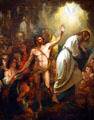 Baptism of Our Savior painting by Benjamin West at BYU Museum of Art. Provo, UT.