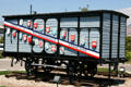 Antique French boxcar "Train de la Reconnaissance Francais" at Utah State Railroad Museum. Ogden, UT.