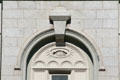 Eye of God symbol over entrance of Mormon Temple. Salt Lake City, UT.
