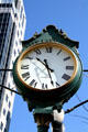Antique street clock on Main Street beside Gateway Tower West. Salt Lake City, UT.