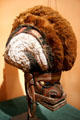 Wooden & fiber Tatanua ceremonial helmet from New Ireland at Utah Museum of Fine Art. Salt Lake City, UT