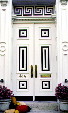 Decorated door on Duke Street. Alexandria, VA