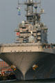 Bow of USS Boxer Wasp-class amphibious assault ship at Naval Station Norfolk. Norfolk, VA