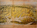 Lithograph Panorama of Seat of [Civil] War, Birds Eye View over VA, MD, DE, DC by John Bachmann at Norfolk History Museum. Norfolk, VA.