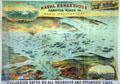 Poster for International Naval Rendezvous, Hampton Roads, VA, at Moses Myers House museum. Norfolk, VA
