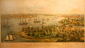 Graphic of Views of Norfolk & Portsmouth from Naval Hospital at Hampton Roads Naval Museum. Norfolk, VA.