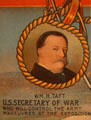 Wm. H. Taft, Secretary of War, portrait detail on Jamestown Exposition poster at Hampton Roads Naval Museum. Norfolk, VA.