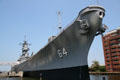Port side of Battleship Wisconsin #64. Norfolk, VA.