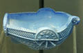 Pressed glass salt dish in shape of steamboat by Boston & Sandwich Glass Co., MA, made to mark Lafayette's return visit to America at Chrysler Museum of Art. Norfolk, VA.