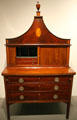 Mahogany & pine Federal-style tambour desk made in Boston, MA at Chrysler Museum of Art. Norfolk, VA.