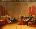 Declaration of Independence painting by Edward Hicks at Chrysler Museum of Art. Norfolk, VA.