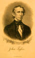 Engraving of President John Tyler by Bureau of Engraving & Printing at James Madison Museum. Orange, VA.