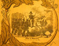 Poster detail of Gen. Zachary Taylor leading siege of Monterey. Orange, VA.