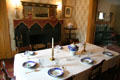 Dining room of Woodrow Wilson Birthplace. Staunton, VA.