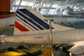 Tail of Concorde from France at National Air & Space Museum. Chantilly, VA.