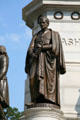John Marshall statue on George Washington monument at Virginia State Capitol. Richmond, VA.