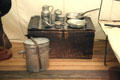 Chest with cooking & eating utensils owned by Gen. Robert E. Lee at Museum of the Confederacy. Richmond, VA.