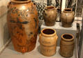 Salt-glassed stoneware pottery made in Virginia at Museum of Virginia History. Richmond, VA.