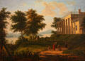 Washington's Mount Vernon House painting by Victor de Grailly at Museum of Virginia History. Richmond, VA.