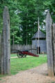Landside stockade replica of Henricus. VA.
