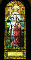 St. Andrew stained glass for Alabama by Louis Comfort Tiffany at Blandford Church. Petersburg, VA