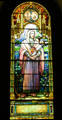 St Mark stained glass for South Carolina by Louis Comfort Tiffany at Blandford Church. Petersburg, VA.
