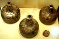 Wine bottles from England found in New Towne in Jamestown National Park Museum. Jamestown, VA.