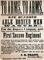 Poster recruiting for Civil War troops at Bennington Museum. Bennington, VT.
