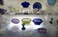 Collection of New England pressed glass miniature toy tableware at Bennington Museum. Bennington, VT.