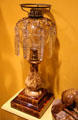 Kerosene lamp by United States Pottery Co. at Bennington Museum. Bennington, VT.
