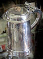 Silver tankard from MA at Bennington Museum. Bennington, VT.