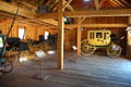Carriage collection at President Calvin Coolidge State Historic Park. Plymouth Notch, VT.