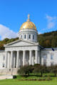 Tall dome of Vermont State House. Montpelier, VT.