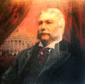 Detail of President Chester Alan Arthur portrait by C. Michael Dudash at Vermont State House. Montpelier, VT.