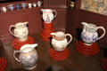 Ceramic pitcher collection at Shelburne Museum. Shelburne, VT.