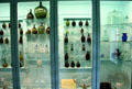 Collection of glass bottles at Shelburne Museum. Shelburne, VT.