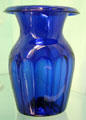 Early American blue glass vase at Shelburne Museum. Shelburne, VT.